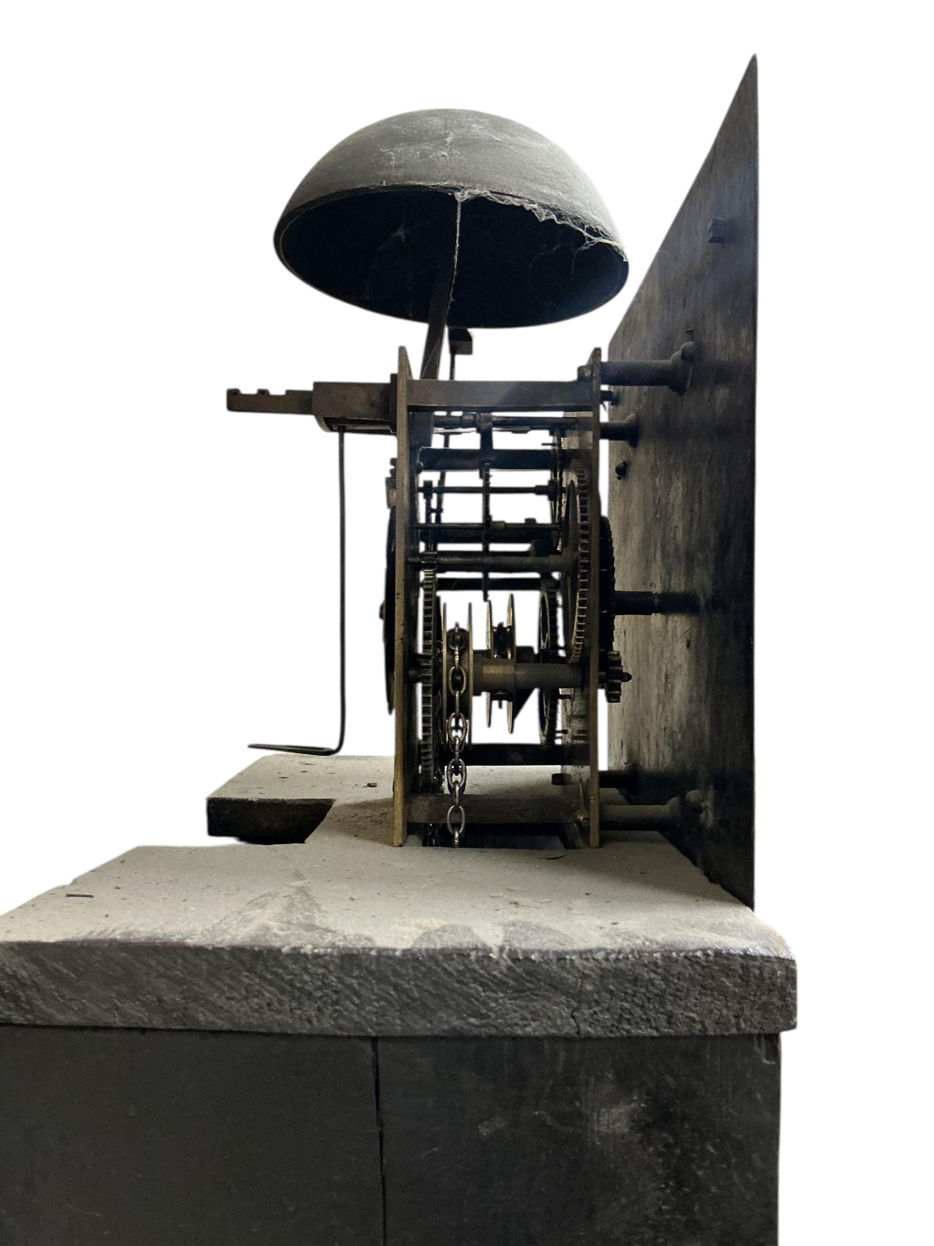 A late 17th / early 18th century thirty hour longcase clock, marked William Russell, Wootton, height 188cm